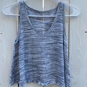 HOLLISTER GREY V CUT TANK TOP